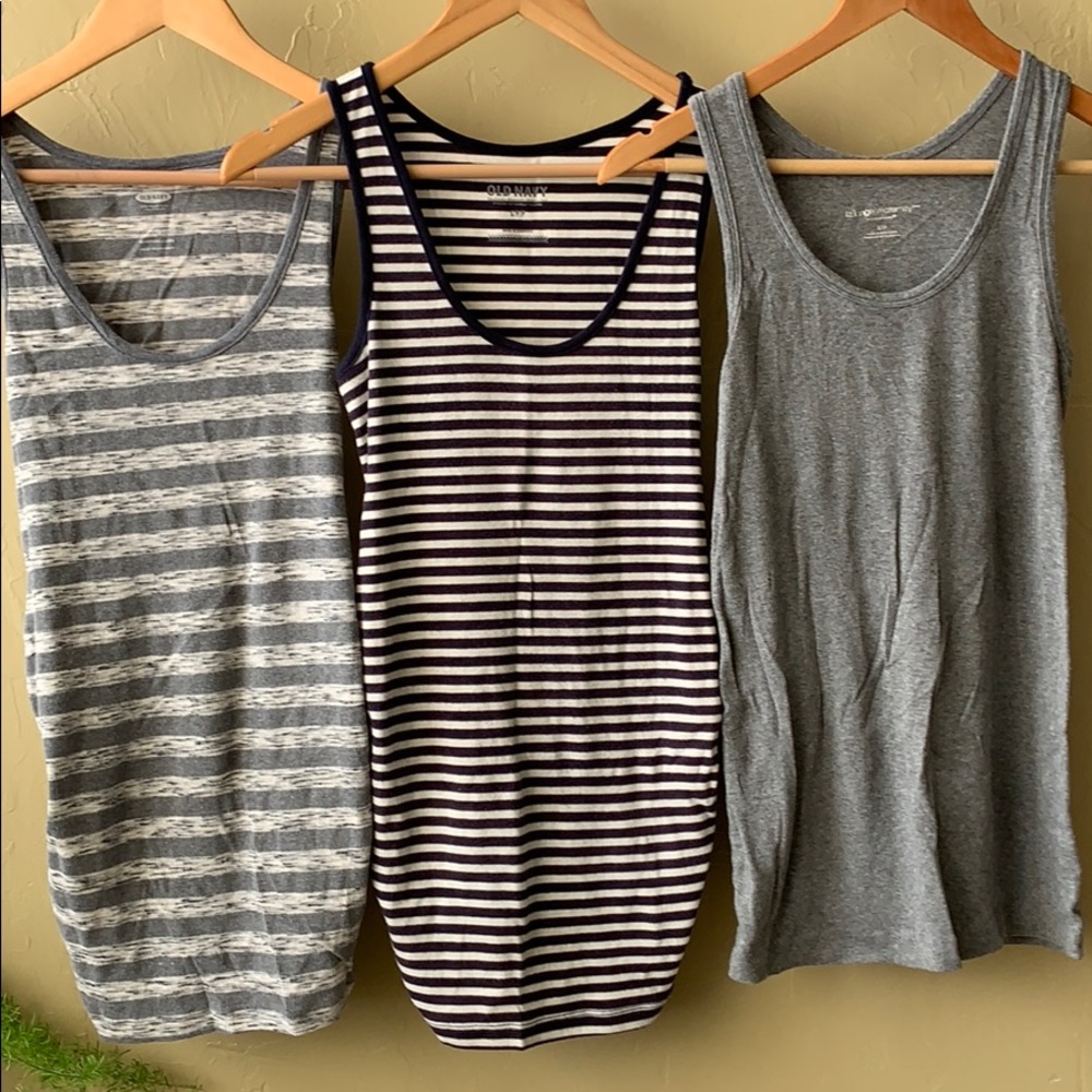 Bundle of three maternity tanks